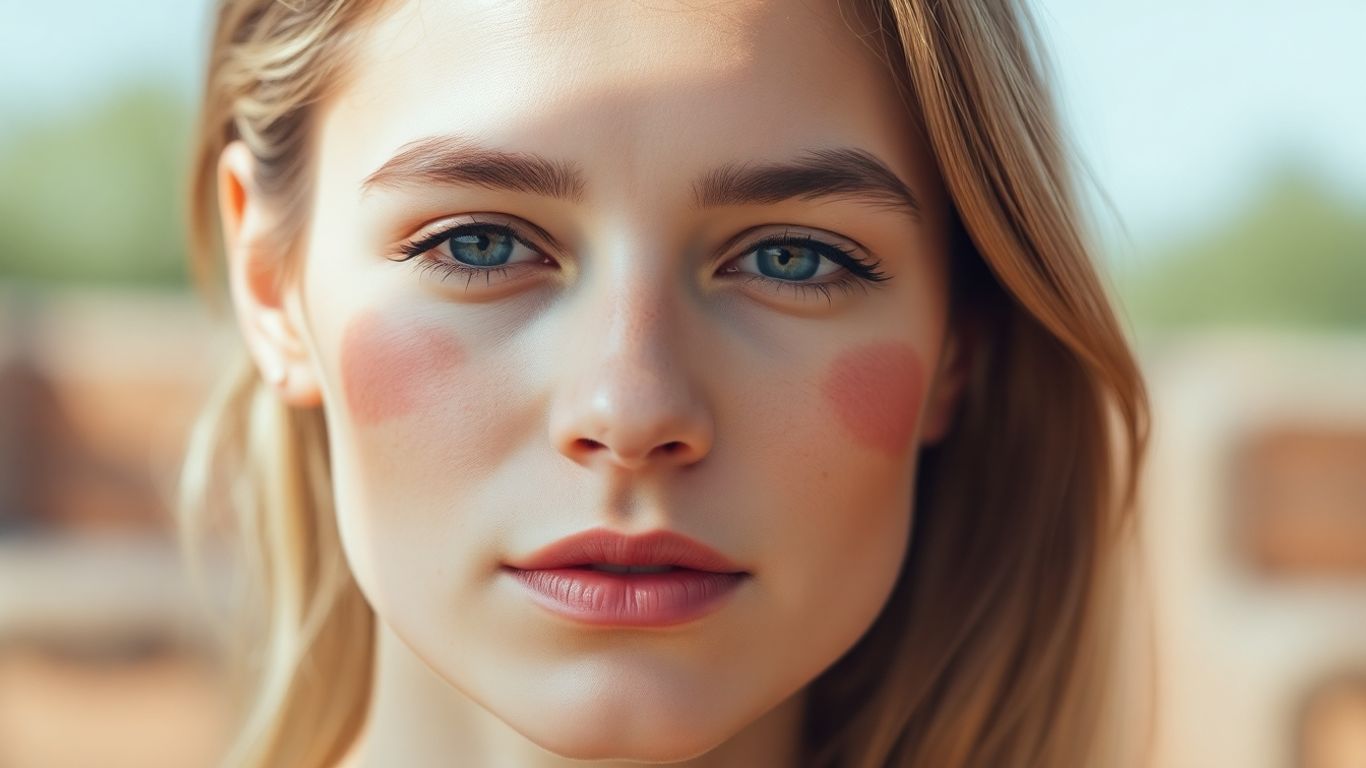 Rosto feminino com manchas de melasma visíveis na pele.